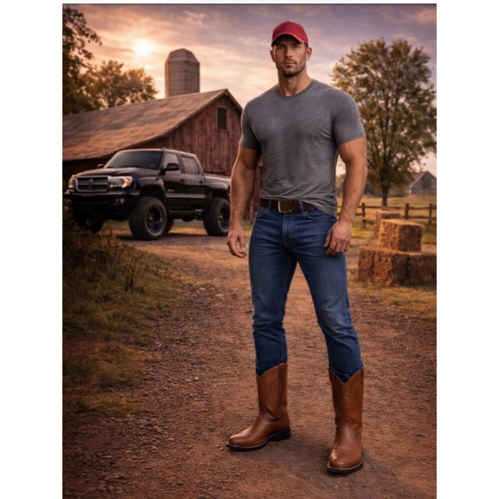 Justin Western Cowboy Boots Brown Leather Men’s 10.5 D Like New